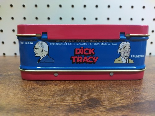Lonchera Dick Tracy Mini Lata Metal 1998 Vintage Edición Limitada - Imagen 3 de 8