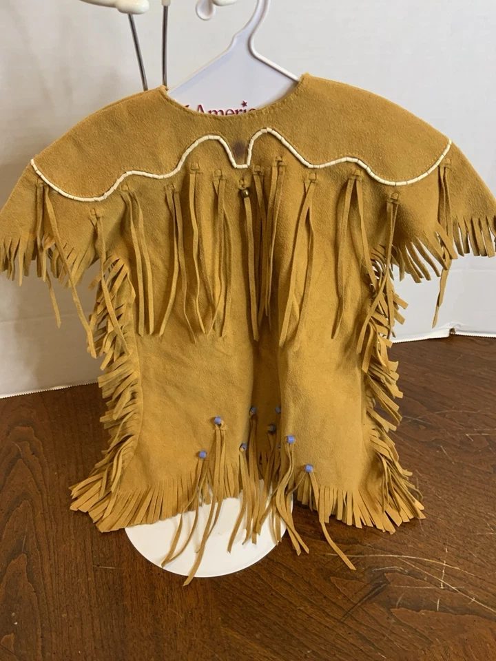 American Girl Doll Kaya Kaya's Meet Outfit Dress Original Deerskin Historical EU - Image 2 of 4