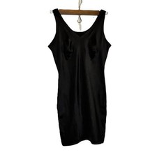 Flexees Maidenform Black Shapewear Slip Dress L Body Shaper Control Seamless