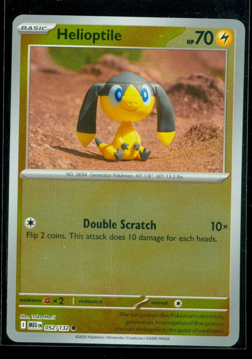 Pokemon HELIOPTILE 052/132 - Mega Evolution - Rev Holo - MINT