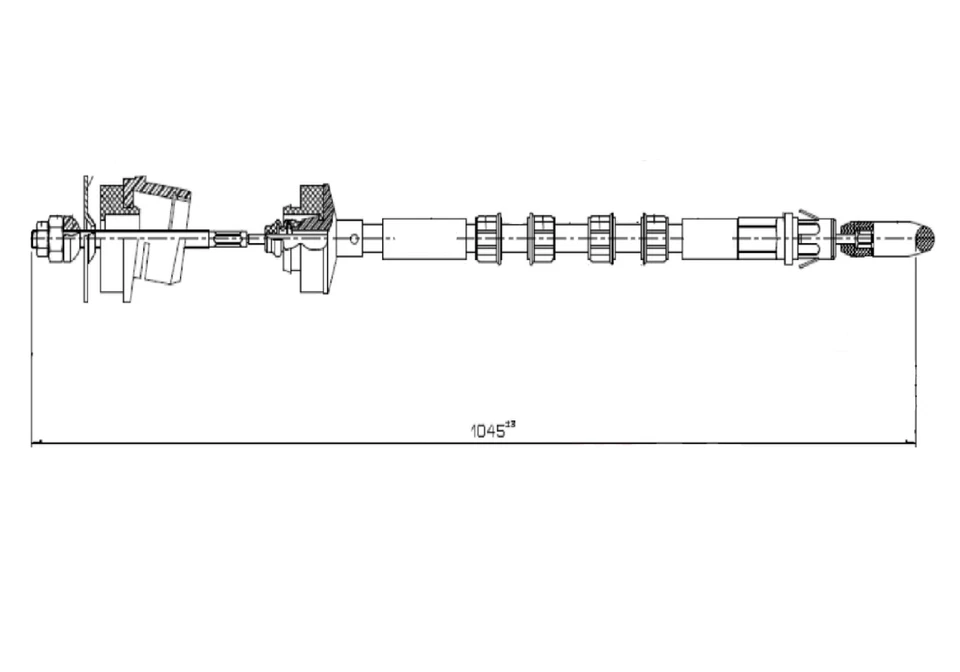 Clutch Cable fits CITROEN SAXO VTS 1.4 96 to 03 Manual Transmission 2150R0 Apec - Image 2 of 4