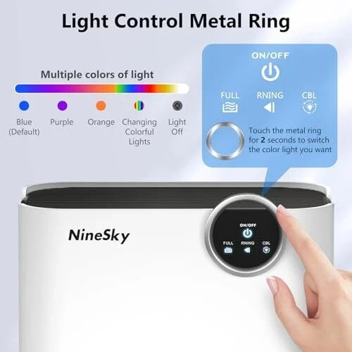NineSky Dehumidifier for Home, 70 OZ Water Tank, 800 sq.ft Dehumidifier - Picture 3 of 5