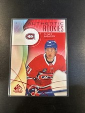 OLIVER KAPANEN 2024-25 UD SP GAME USED AUTHENTIC ROOKIES RED RC #253 FREE SHIP