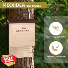 MIXXIDEA Cedar Bat House Double Chamber Outdoor Nursery Habitat Shelter