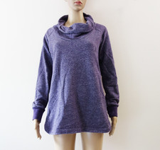 Columbia Women's Purple Heathered Cowl Neck Pullover Sweatshirt Size M 
