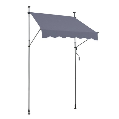 VEVOR 59x47" Patio Awning Retractable Awning Sunshade Shelter with Crank Handle - Picture 9 of 12