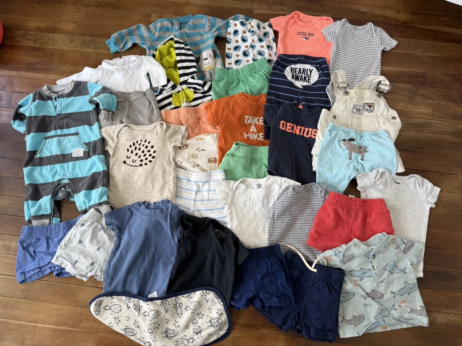 Baby Boy 3-6 & 6-9 Months Clothing Lot of 30 Carter’s Baby Gap Gerber