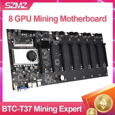 SZMZ T37 Riserless Mining 8 GPU Motherboard Onboard CPU & Integrated Video Card