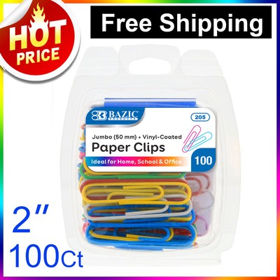 Crafts Glitter 100 Jumbo Large Coloured Paper Clips Ideal For Office School Stationery Bortexgroup Com
