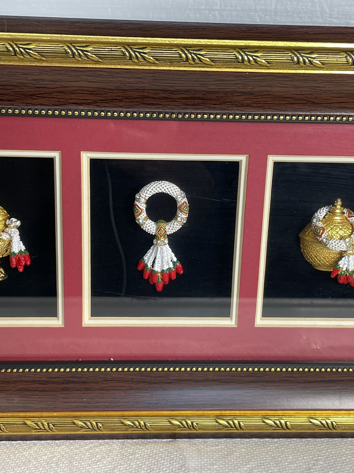 Benjarong Thailand Framed Art Home Decor Ritual Dhupur