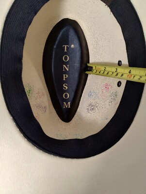TONPSOM Mens Explorer Fedora Sugar Skull Safari Hat Size M Made In Mexico TONPSOM Mens Explorer Fedora Sugar Skull Safari Hat Size M  main image 2