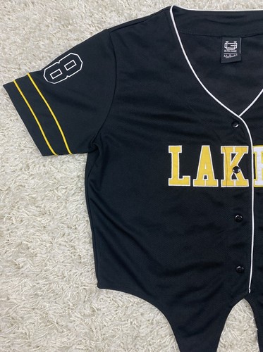 Maglia Laker donna XL nera cravatta davanti - Foto 4 di 16