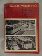 Krefelder Verkehrs AG, KREVAG, Jahres-Fahrplan 1970, 144 S., 4 Stra&szlig;enbahnlinien