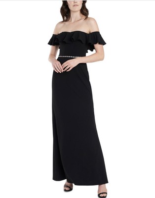 macy's black gown dresses