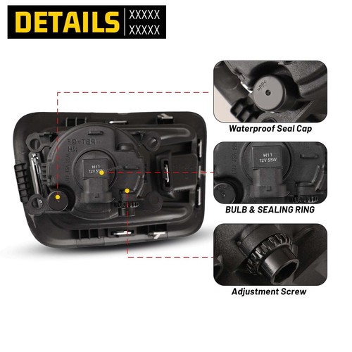 Halogen Fog Light Kit With Clear Lens For 2016-2019 Nissan Titan and Titan XD - Picture 3 of 3