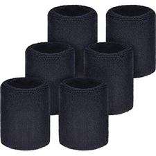 3 Inches Performance Wristband Exercise Fitness Sweatband Wristband 6 Pack NEW