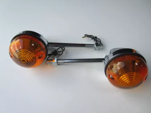 LUCAS TURN SIGNAL LONG FRONT SET 54057567 60-4104 56606 TRIUMPH BSA NORTON