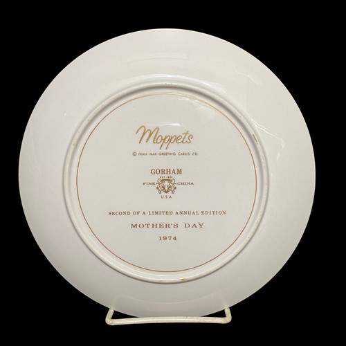 Gorham Moppets Mothers Day Plate 1974 Fine China Second of Limited Edition - Picture 4 of 5