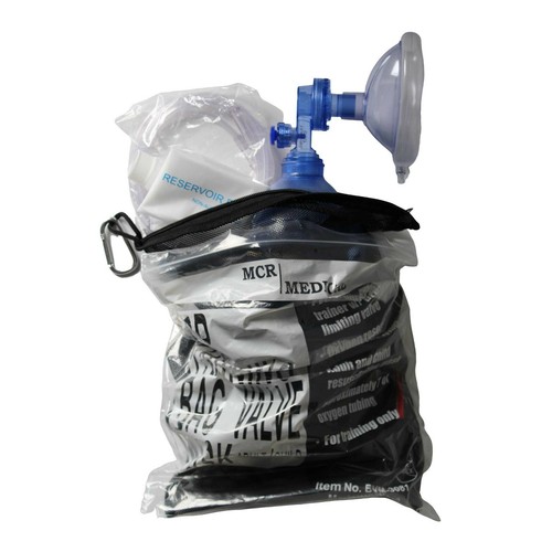 MCR Medical, Training Bag Valve Mask (BVM) in Reusable Mesh Bag, Adult/Child - Picture 2 of 3
