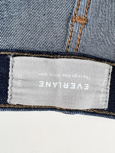 Everlane Women's Jeans SZ 32 Tall Slim Leg (34x29) Dark Wash EXCELLENT - Picture 14 of 15