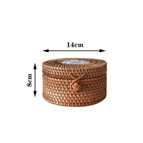 handmade bamboo storage for Pu'er tea cake rattan tea caddy canister with lid - Picture 33 of 35