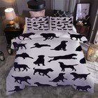Warm silhouette dog 3D Print Duvet Quilt Doona Covers Pillow Case Bedding Sets