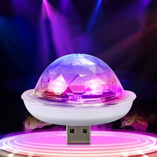 LED Car Interior Atmosphere Lamp Disco Ball Decor USB Light Auto Car Accessories - Picture 12 of 12