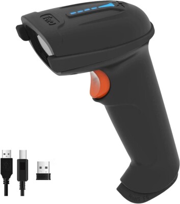 Tera D5100 1D & 2D Handheld Barcode Scanner BLACK 2.4GHz Wireless USB 2.0 Wired