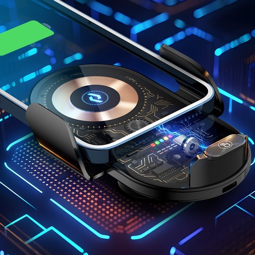 Kabellose Ladegeräte Magnetische Auto-Ladestation für iPhone 14/13/12 (Schwarz) - Zdjęcie 6 z 12