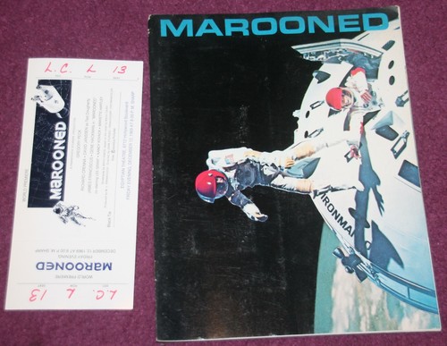 MAROONED PREMIERE TICKET DECEMBER 12 1969 EGYPTIAN THEATRE GREGORY PECK PROGRAM - 第 1/10 張圖片