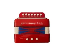 Schylling The Little Red Accordion Child's Squeeze Box Musical Instrument Toys