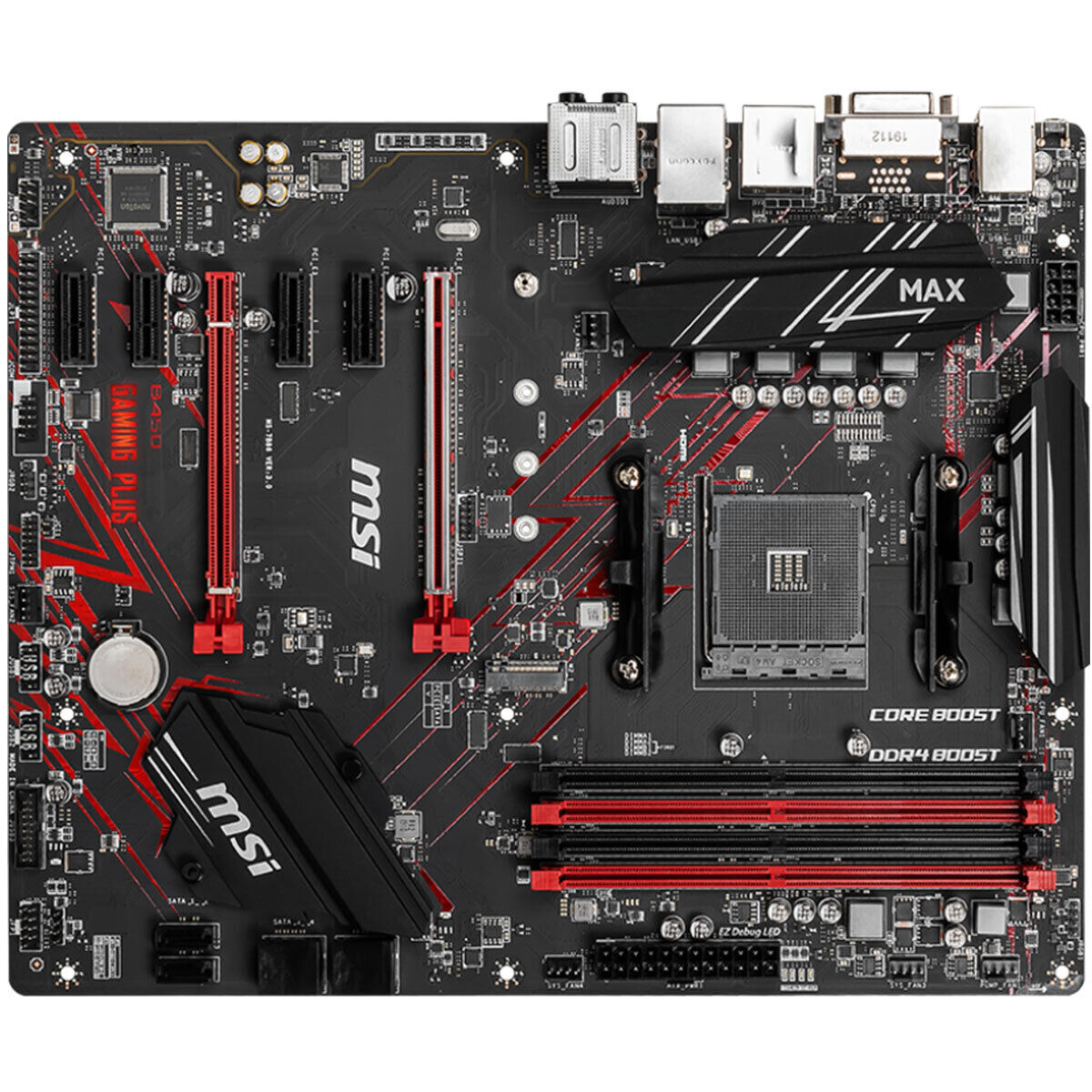 MSI B450 Gaming Plus MAX ATX Gaming Motherboard USB-C SATA MSI B450 Gaming Plus MAX ATX Gaming Motherboard USB-C SATA