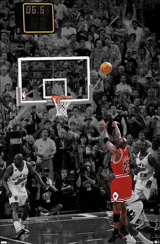 Michael Jordan THE SHOT 1998 NBA FINAL Chicago Bulls