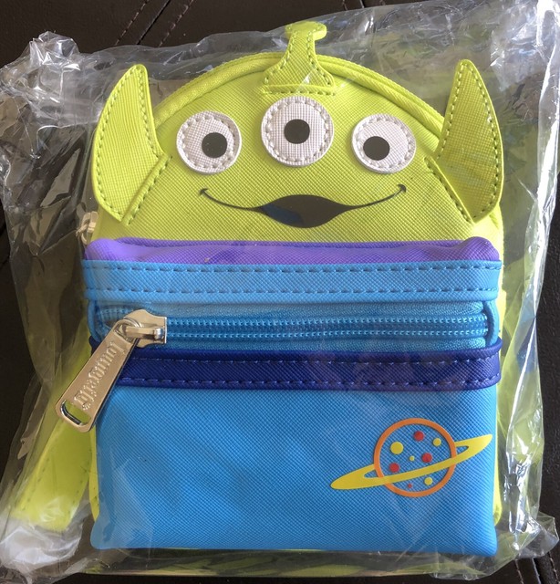 Disney Parks LOUNGEFLY Toy Story Alien Backpack Wristlet Convertible