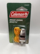Coleman Brass Signal Whistle Camping Boating Canoe BB11