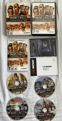 Rise & Fall Civilizations At War PC CD-ROM Complete CIB 4 Discs - Picture 7 of 10