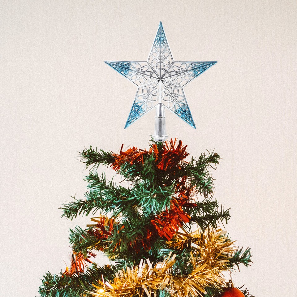 Christmas Tree Star Topper Toppers Clearance Blue Festive Decoration eBay