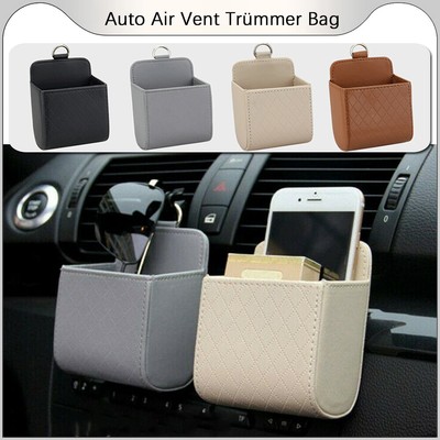 Auto Air Vent Outlet Handyhalter Tasche Aufbewahrungsbox Organizer Trümmer Bag 