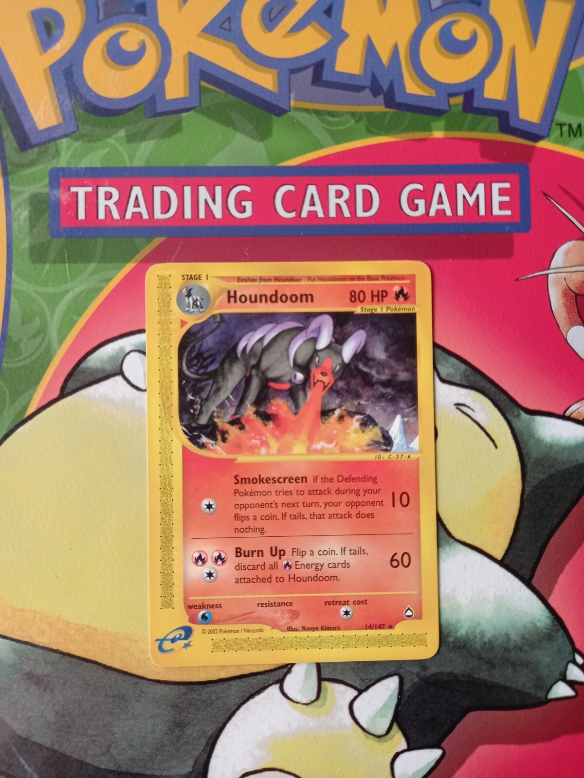 Houndoom 14/147 Rare Aquapolis Pokemon Card