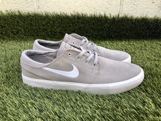 nike sb janoski atmosphere grey & white suede skate shoes