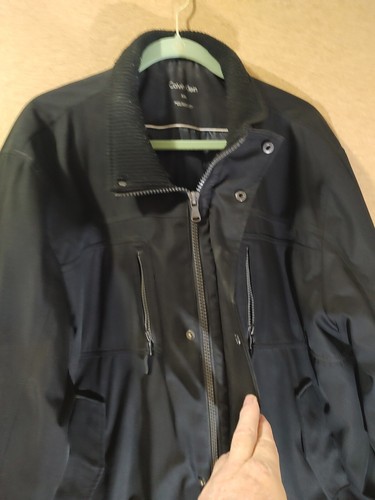 Men's Winter Coat by Calvin Klein Black Color Rain Resistant Insulated - Picture 8 of 12