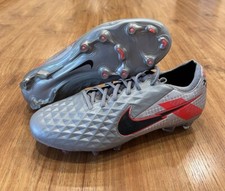 Nike Tiempo Legend 8 Elite FG Metallic Grey Crimson Men's 8.5 CW0518-906 New