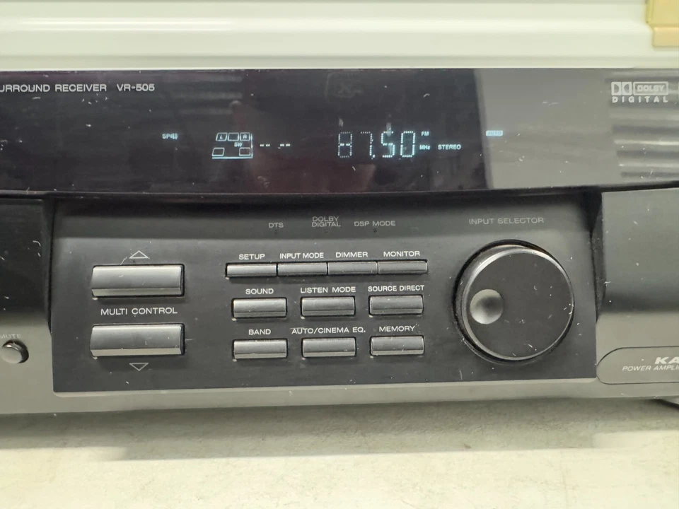 Kenwood VR-6060 -6.1 Ch AV Home Theater Surround Receiver Stereo - Image 3 of 4