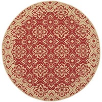 Safavieh Courtyard Collection Cy6550-28 Red And Crã¨me Round Area Rug, 7 Feet 10 on sale Safavieh Courtyard Collection Cy6550-28 Red And Crã¨me Round Area Rug, 7 Feet 10 on sale