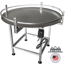 FORTEX STAINLESS STEEL 36" DIA. ACCUMULATING ROTARY TABLE