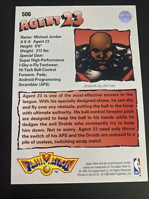 Upper Deck 1992-1993 Card Number 506 Agent 23 Michael Jordan
