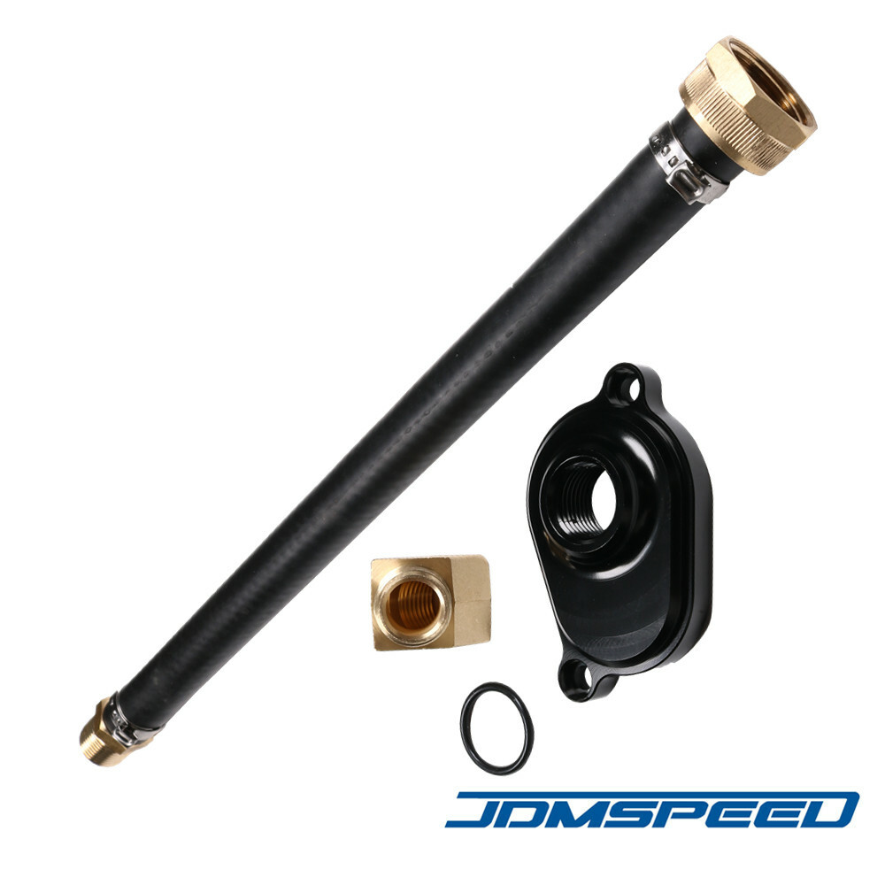 OIL COOLER FLUSH KIT with aluminum anodize adapter For 6.0L Ford