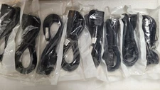 *Lot of 8* AC Power Ext Cord, C14 to C13, 18 AWG, 3'  Black C3500039