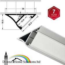 Hafele Loox 2193 LED Strip Light Aluminium Profile Milky Finish Under Cabinet