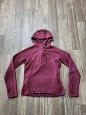 The North Face Sweatshirt Womens Large Maroon Hooded Hoodie Outdoor Logo Solid
